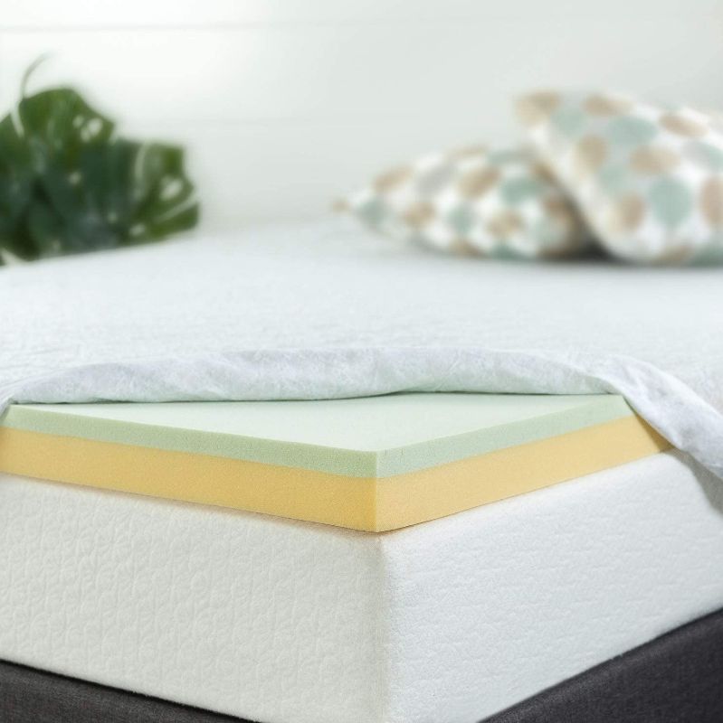 Photo 1 of ZINUS 3 Inch Green Tea Memory Foam Mattress Topper / Pressure-Relieving Layers / CertiPUR-US Certified, Full