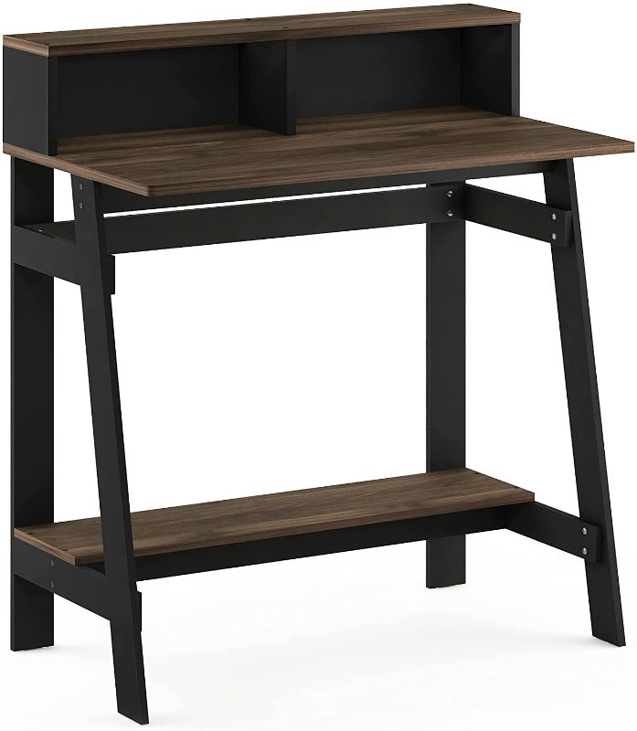 Photo 1 of Furinno Simplistic A Frame Computer Desk, Columbia Walnut