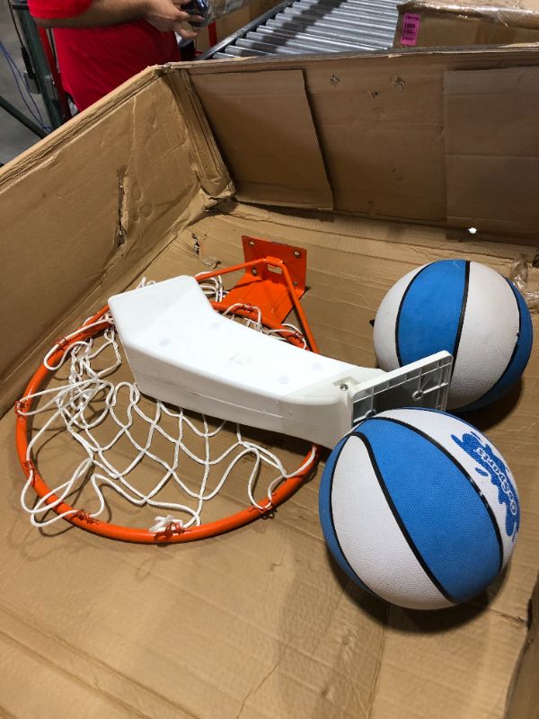 Photo 5 of GoSports Splash Hoop Elite Pool Basketball Hoop with Water Weighted Base, Regulation Steel Rim and 2 Pool Basketballs - Choose Your Style