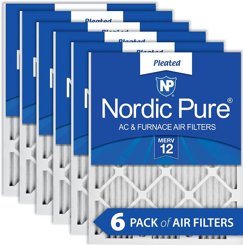 Photo 1 of 12x30x1 MERV 12 Pleated AC Furnace Air Filters 6 Pack