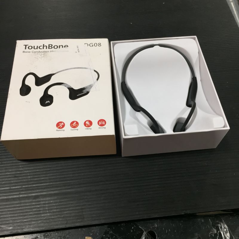 Photo 1 of Bone Conduction Headphones Bluetooth 5.0 Open Ear Wireless Titanium HiFi Stereo with Mic Sweatproof Sports Headphones for Running Driving Cycling (Black)
