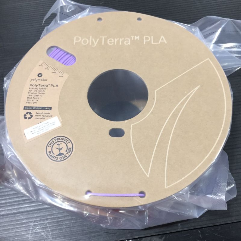 Photo 3 of Polymaker Matte PLA Filament 1.75mm Purple, 1kg Carton Spool PLA Filament 1.75 - PolyTerra PLA 3D Printer Filament, Print with Most 3D Printers Using 3D Filament
