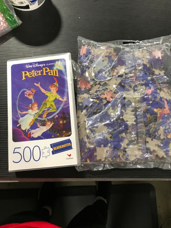 Photo 2 of 500-Piece Adult Jigsaw Puzzle in Plastic Retro Blockbuster VHS Video Case, Peter Pan **still factory sealed**
