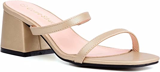 Photo 1 of ComeShun Women Low Block Heels Mules Open Toe Ankle Strap Sandals Square Toe Pumps SIZE 7
