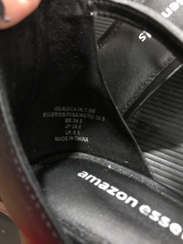 Photo 1 of Amazon Essentials Women's Two Strap Heeled Sandal
Color: Black, Faux Leather 7.5 wide