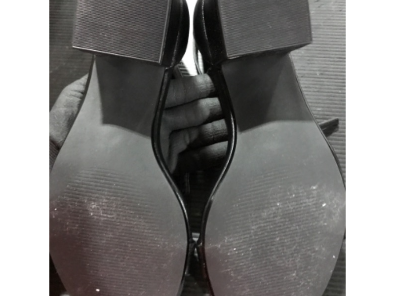 Photo 1 of Amazon Essentials Women's Two Strap Heeled Sandal
Color: Black, Faux Leather 7.5 wide