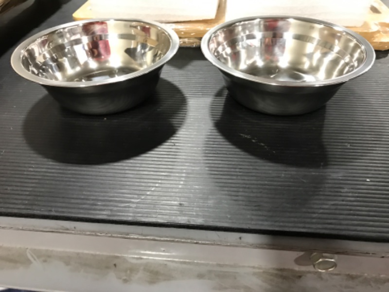 Photo 3 of BINGBING Raised Pet Bowl for Cats and Small Dogs, Adjustable Elevated Dog Cat Food and Water Bowl Stand Feeder with Extra Stainless Steel Bowls (Small to Medium with 4 Bowls)
