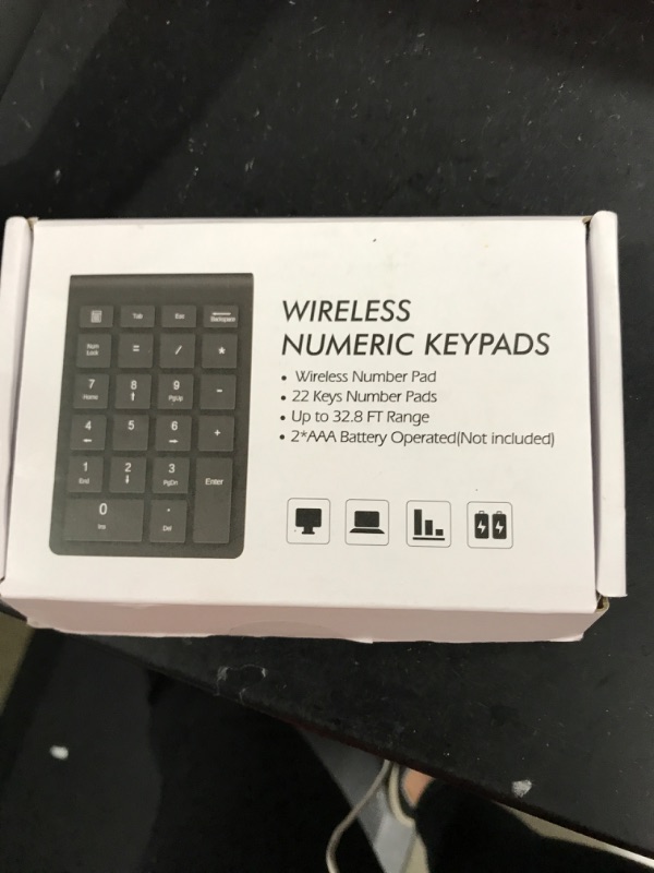 Photo 4 of Wireless Number Pads, Numeric Keypad Numpad 22 Keys Portable 2.4 GHz Financial Accounting Number Keyboard Extensions 10 Key for Laptop, PC, Desktop, Surface Pro, Notebook
