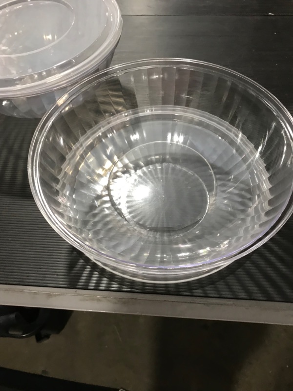 Photo 3 of 2 clear food containers 