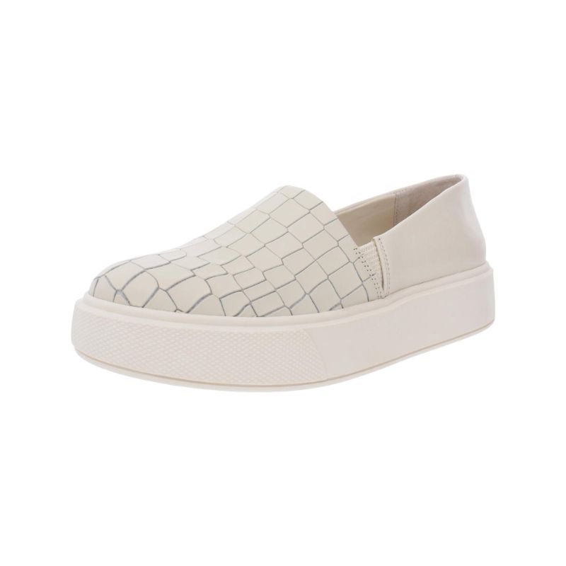 Photo 1 of Vince Camuto Abbinna Leather Slip On Platform Sneakers White Size 7 1/2
