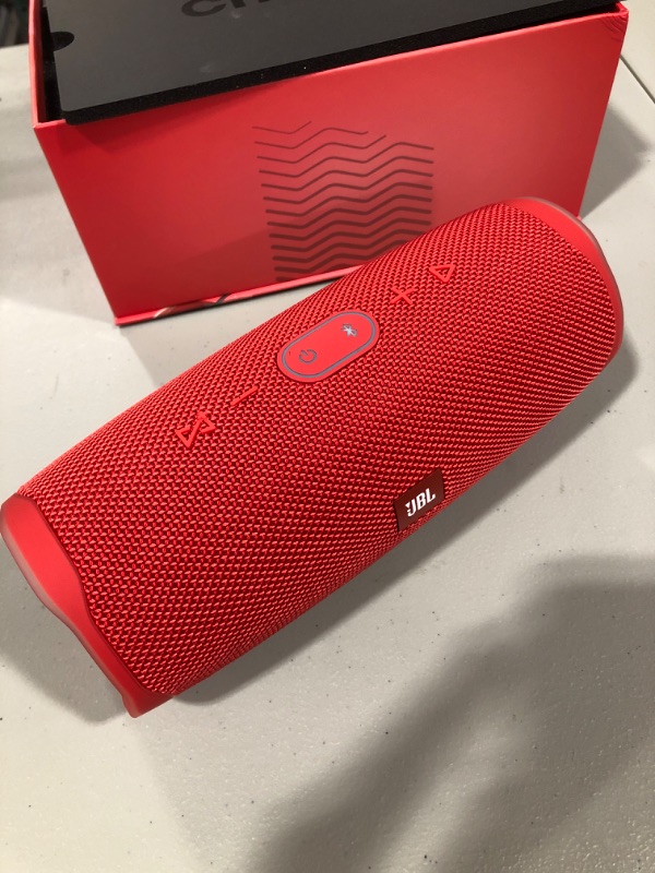 Photo 2 of JBL Charge 4 Portable Waterproof Wireless Bluetooth Speaker - Red