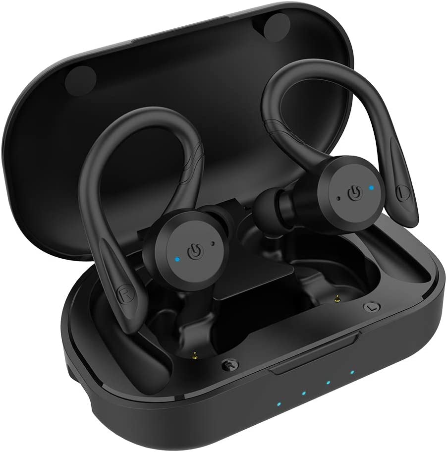 Photo 1 of Bluetooth Headphones True Wireless Earbuds with Charging Case IPX7 Waterproof Stereo Sound Earphones Built-in Mic in-Ear Headsets Deep Bass for Sport Running Black