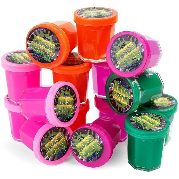 Photo 1 of Pack of Neliblu Mega Party Favor Pack of Slime for Kids - Mini Noise Putty in Assorted Neon Colors