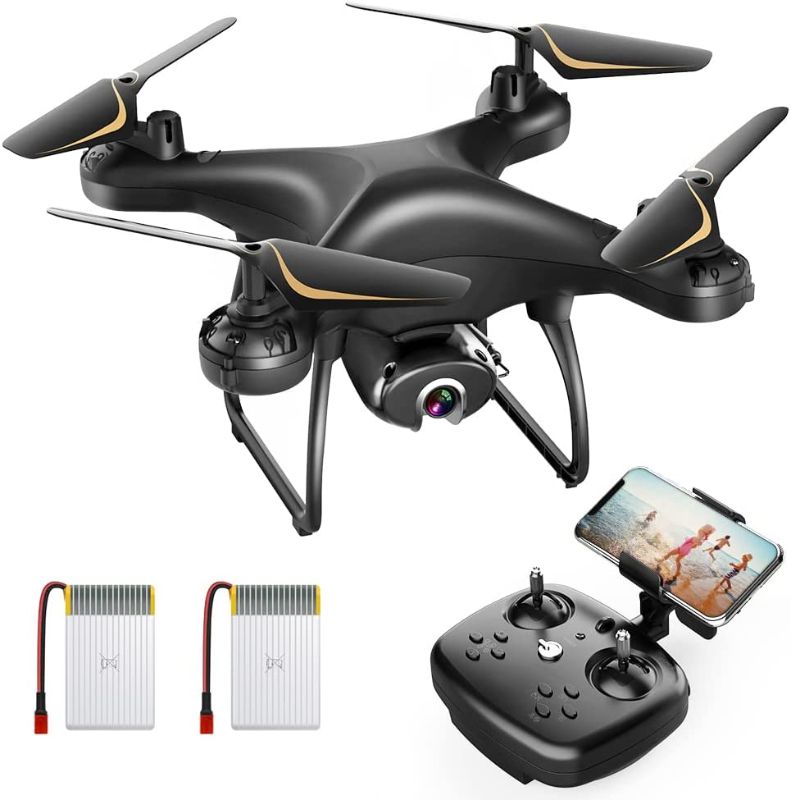 Photo 1 of Drone with Camera for Adults 1080P HD Live Video Camera Drone for Beginners w/ Voice Control, Gesture Control, Circle Fly, Altitude Hold, Headless Mode, High-Speed Rotation