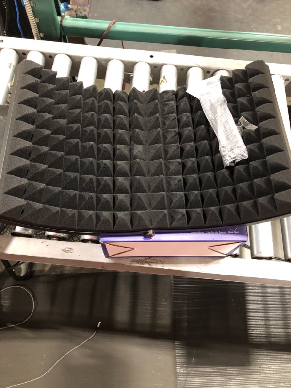 Photo 3 of Aokeo (AO-302) Professional Studio Recording Microphone Isolation Shield.High Density Absorbent Foam is Used to Filter Vocal. Suitable for Blue Yeti and Any Condenser Microphone Recording Equipment
