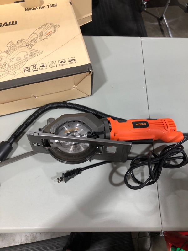 Photo 2 of AIOPR 5.8Amp 3500RPM Mini Circular Saw Compact Saw with 4-1/2" 24T TCT Blade (76602)