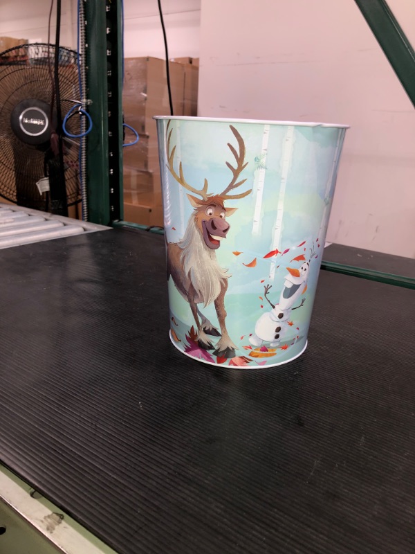 Photo 2 of "Frozen 2 Movie" Waste Bin- 9.5" (Light Blue/Olaf/Sven)
