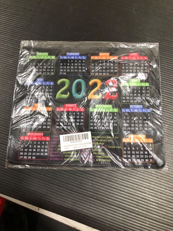Photo 1 of Mouse Pad with Stitched Edge, Computer Mouse Pad with Non-Slip Rubber Base, Mouse Pads for Computers Laptop Mouse 9.6x7.9x0.1 inch (2022 Calendar Black) 