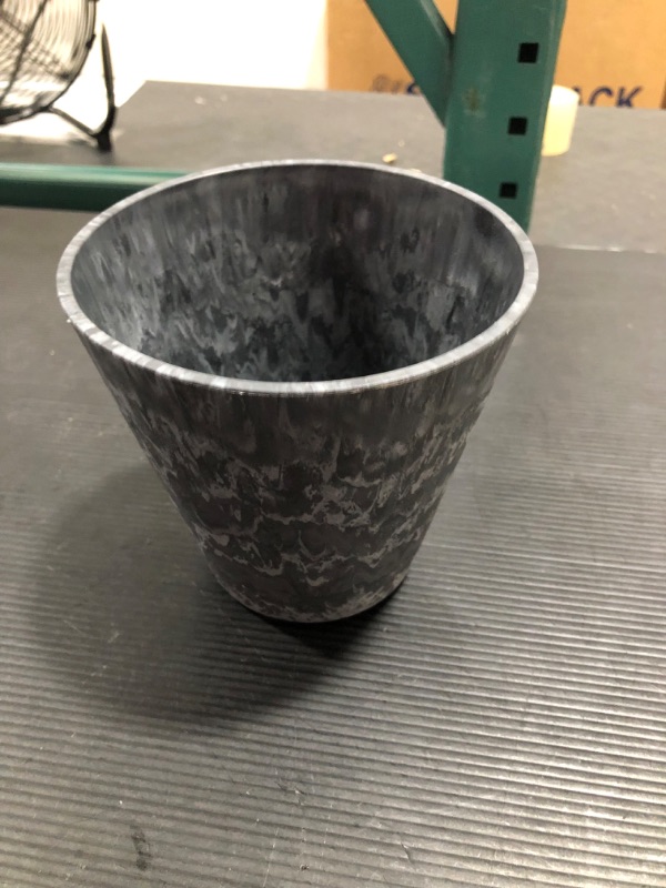 Photo 1 of DEAYOU 6 Pack 6" Resin Flower Pots Planters, Small Indoor Plant Pots with Drainage Hole, Gray Blue Gardening Pot Containers for Outdoor, Herbs, Succulents, Home, Office, Decor (Faux Clay Style)