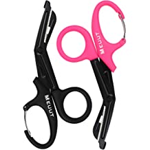 Photo 1 of 2 Packs Medical Scissors with Carabiner - 7.5" Bandage Scissors Trauma Shears, Fluoride Coated Non-stick Blades Stainless Steel EMT Shears for Doctor, Nurses, Nursing Students, EMT, EMS