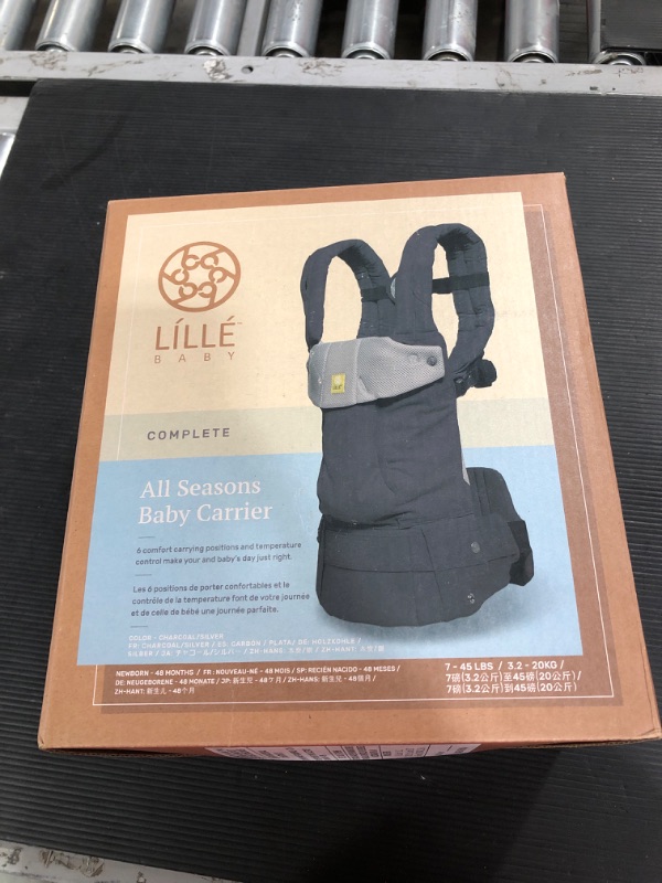 Photo 2 of LÍLLÉbaby Complete All Seasons Ergonomic 6-in-1 Baby Carrier Newborn to Toddler - with Lumbar Support - for Children 7-45 Pounds - 360 Degree Baby Wearing - Inward & Outward Facing - Charcoal/Silver

