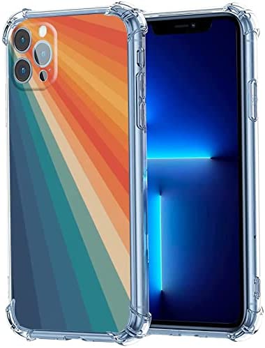 Photo 1 of Aiaftmpcbr Retro 70s Sunrays Case for iPhone 13 Pro, Cute Color Line Case Compatible with iPhone 13 Pro, Support Wireless Charging
