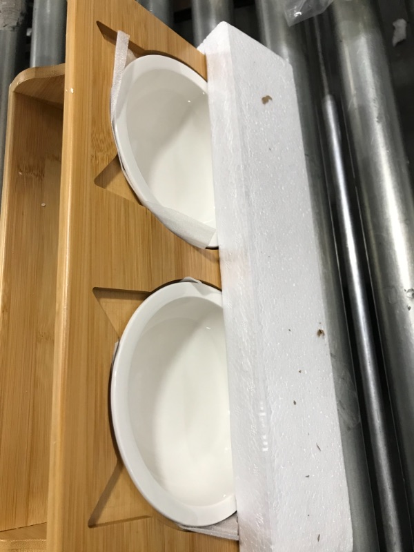 Photo 1 of Bamboo Pet Bowls PAIR