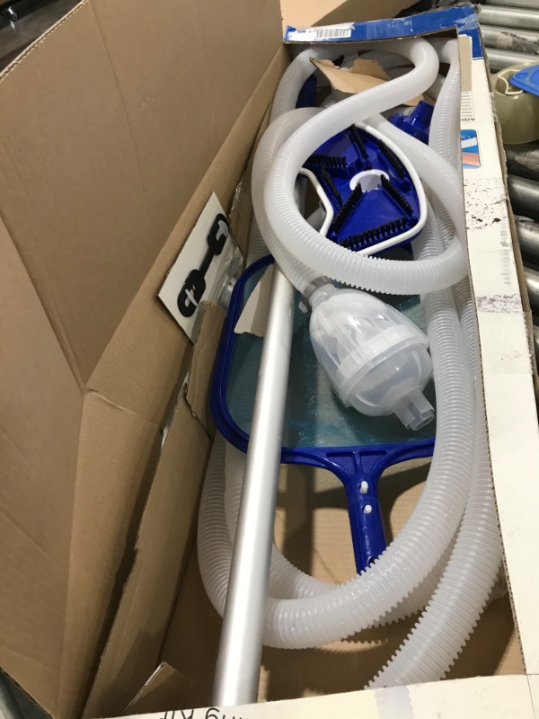 Photo 1 of Bestway 58234 Above Ground Pool Cleaning & Maintenance Accessories Set Kit for Filter Pumps with a 530 GPH Flow Rate - Blue
