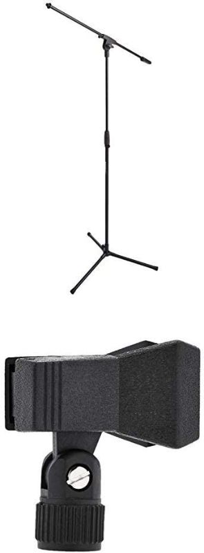 Photo 1 of Amazon Basics Tripod Boom Microphone Stand with Clothespin Style Microphone Clip
