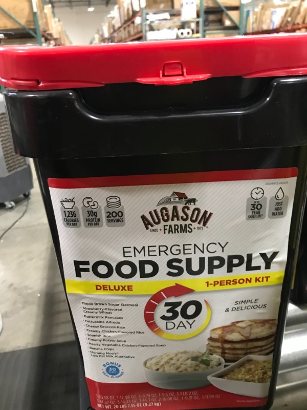 Photo 2 of Augason Farms Deluxe 30-Day Emergency Food Supply, 20 lb 7.55 oz
BEST BY:12/06/2050