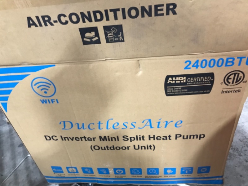 Photo 7 of DuctlessAire  24000-BTU 230-Volt 19 SEER 1000-sq ft Smart Ductless Mini Split Air Conditioner and Heater with 16-ft. Installation Kit 2 BOX SET
