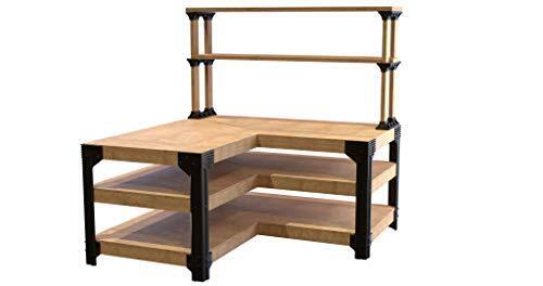 Photo 1 of 2x4basics 90162ONLMI L-Shaped Garage Workbench and Shelf Link Storage Bracket...
