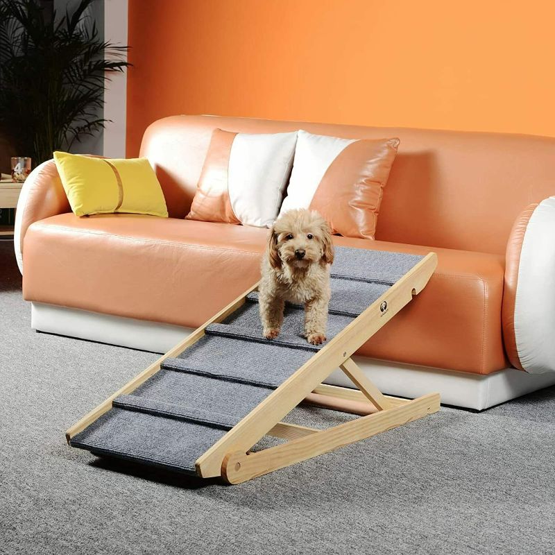 Photo 1 of ALALACPY High Traction Dog Ramp, Folding Portable Wooden Pet Ramp 
