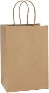 Photo 1 of  Small Gift Bags  Inches Kraft Gift Paper Bags with Handles Bulk, Paper Shopping Bags, Birthday Wedding Party Favor Bags, Brown Gift Bags for Craft Takeouts Business
