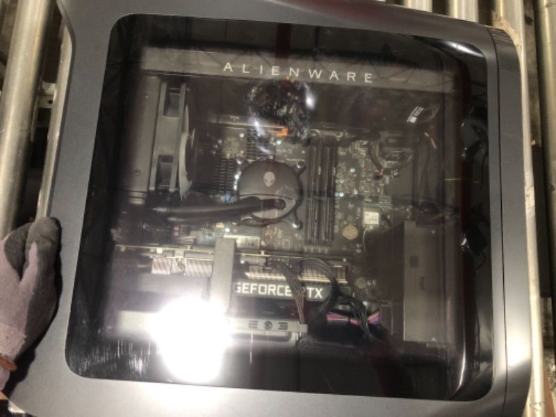 Photo 7 of Alienware Aurora R14 Liquid Cooled Gaming Desktop - AMD Ryzen 9 5900, 32GB 3466MHz RAM, 1TB SDD + 2TB HDD, NVIDIA GeForce RTX 3080 10GB GDDR6X Graphics, VR Ready, USB-C, Windows 11 Home – Black READ CLERK NOTES!
