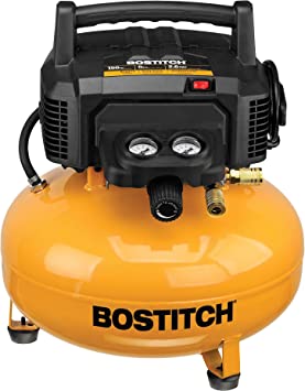 Photo 1 of BOSTITCH Pancake Air Compressor, Oil-Free, 6 Gallon, 150 PSI (BTFP02012)
