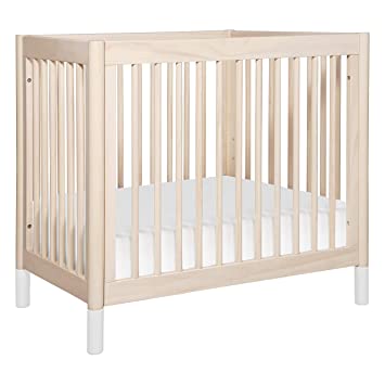 Photo 1 of Babyletto Gelato 4-in-1 Convertible Mini Crib in Washed Natural and White, Greenguard Gold Certified
