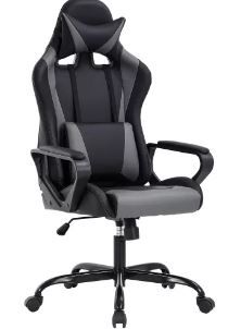 Photo 1 of PC Gaming Chair Ergonomic Office Chair Desk Chair Executive Task Computer Chair Back Support Modern Executive Adjustable Arms Rolling Swivel Chair
