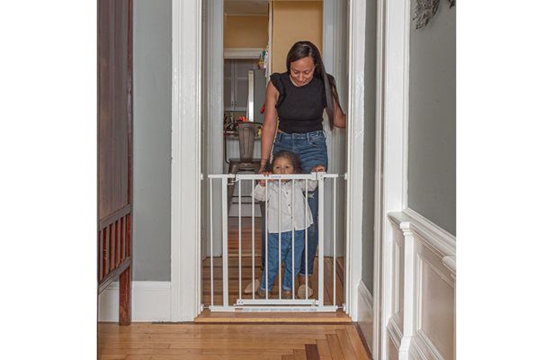 Photo 1 of Everywhere™ Extra Wide Walk-Thru Safety Gate (White) 28-39"

