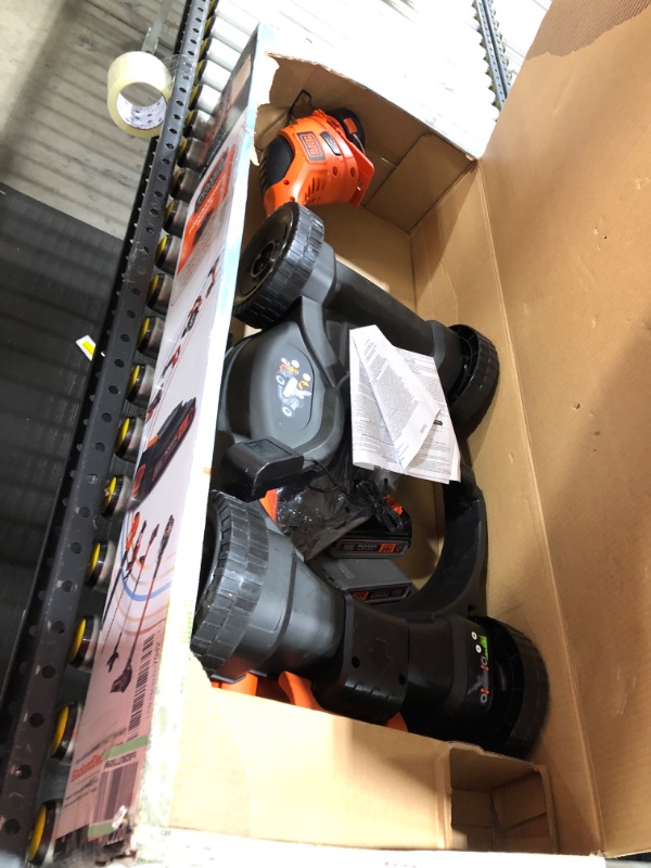 Photo 1 of Black & Decker MTC220 Max Cordless Lithium-Ion 3-in-1 Trimmer/Edger & Mower, Orange/ Black