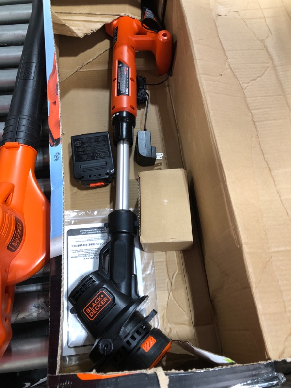 Photo 3 of Black+decker Lcc222 20V Max* Lithium 10 inch String Trimmer & Hard Surface Sweeper + 2 Battery Combo Kit