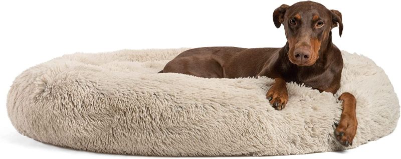 Photo 1 of Best Friends by Sheri The Original Calming Donut Cat and Dog Bed in Lux Fur, Machine Washable, High Bolster, Multiple Sizes XL
