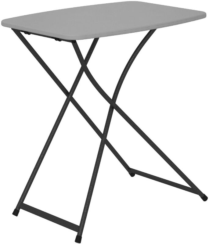 Photo 1 of COSCO Multi-Purpose, Adjustable Height Personal Folding Activity Table, 1 Pack, Gray
