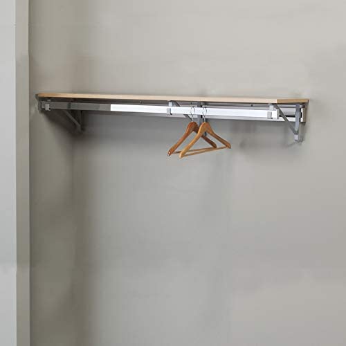 Photo 1 of Arrange A Space Arrrange a Space RCMSY Best 32" Single Shelf/Hang Rod Kit Maple Closet System
