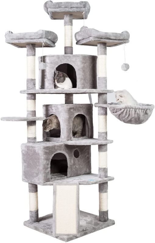 Photo 1 of Hey-brother XL Size Cat Tree, Cat Tower with 3 Caves, 3 Cozy Perches, Scratching Posts, Board, Activity Center Stable for Kitten/Gig Cat
