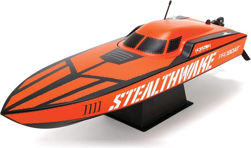 Photo 1 of Pro Boat Stealthwake RC Boat 23" Brushed Deep-V RTR (Includes Controller, Transmitter, Battery and Charger), PRB08015
