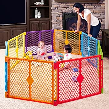 Photo 1 of Evenflo Versatile Play Space Freestanding Playard, Multi Color
