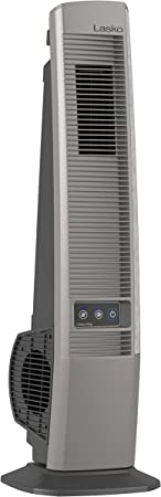 Photo 1 of Lasko Oscillating Outdoor Tower Fan for Decks, Patios, Porches, and Outdoor Living – Create Your Backyard Paradise, 42 in, Grey, YF202
