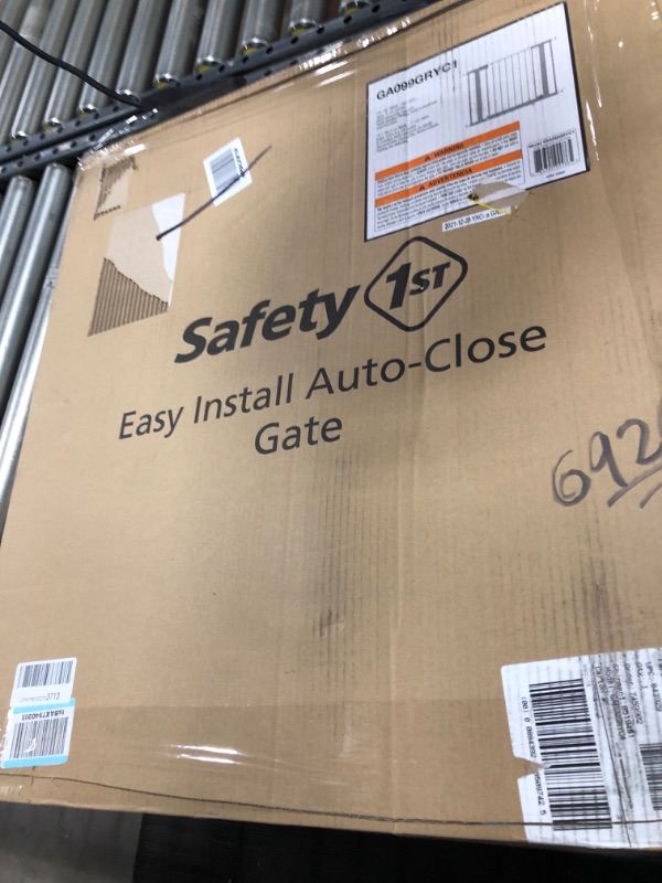 Photo 3 of Safety 1st Easy Install Auto-Close Baby Gate with Pressure Mount Fastening, Grey
