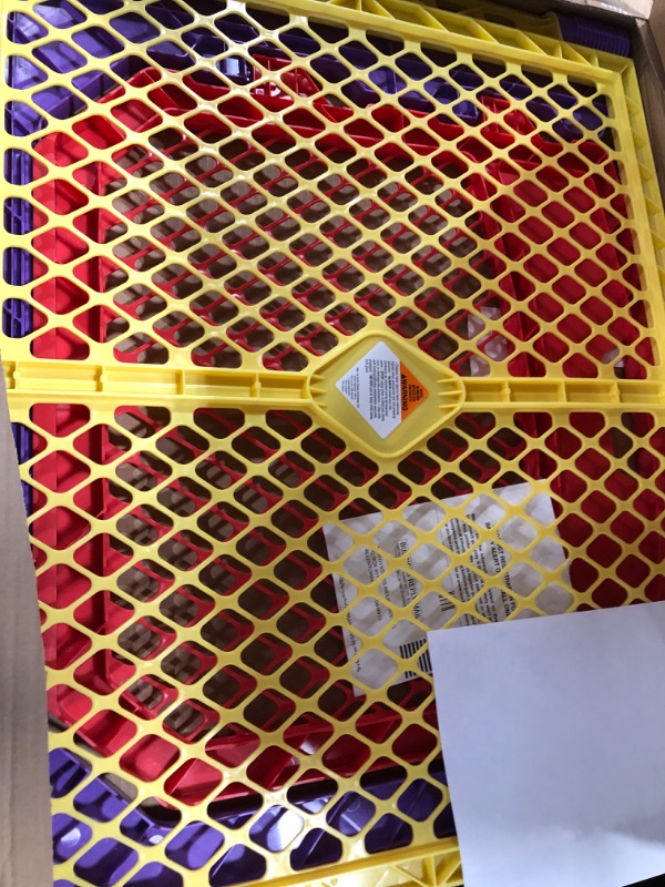 Photo 1 of Toddleroo by North States Superyard Colorplay Ultimate 2 Panel Extension, Made in USA: Increases play space up to 34.4 sq. ft. (Adds 64", Multicolor)
